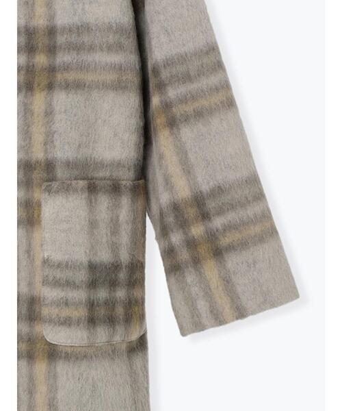 Te chichi（テチチ）の「シャギーチェックノーカラーコート（ノーカラーコート・レディース・グレー/ベージュ・ﾌﾘ-）」の18枚目の写真