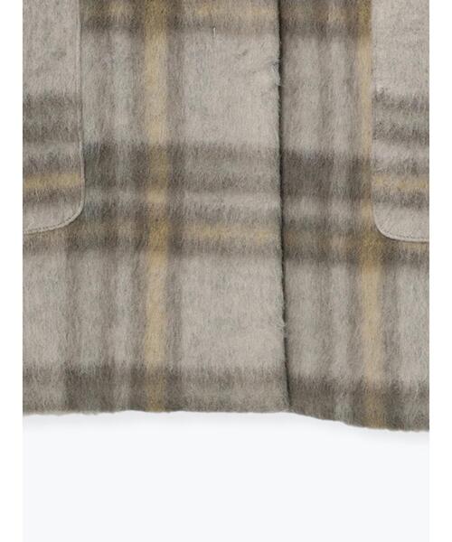 Te chichi（テチチ）の「シャギーチェックノーカラーコート（ノーカラーコート・レディース・グレー/ベージュ・ﾌﾘ-）」の19枚目の写真