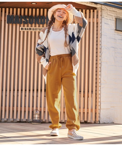 anap mimpi（アナップミンピ）の「裏起毛スウェットジョガーパンツ【セットアップ可能】（スウェットパンツ・レディース・ネイビー/グリーン/レッド/キャメル・FREE）」の6枚目の写真