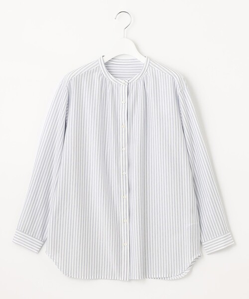 J.PRESS Ladies(J.プレス レディス)の「ストライプジャージー バンドカラー カットソー(Tシャツ/カットソー・レディース・ホワイト系1/サックスブルー系1/ピンク系1・SMALL)」の8枚目の写真
