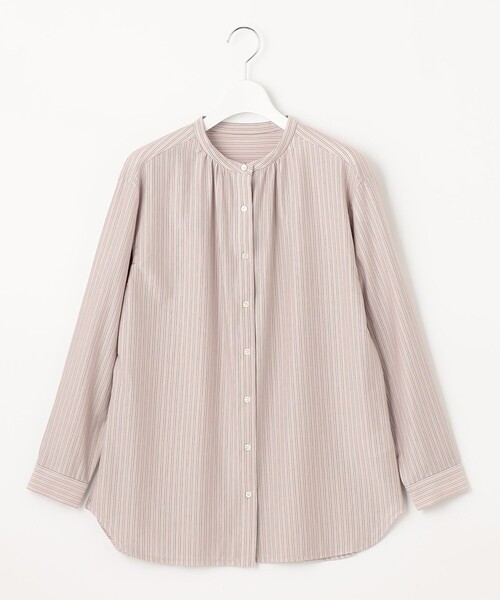J.PRESS Ladies(J.プレス レディス)の「ストライプジャージー バンドカラー カットソー(Tシャツ/カットソー・レディース・ホワイト系1/サックスブルー系1/ピンク系1・SMALL)」の9枚目の写真