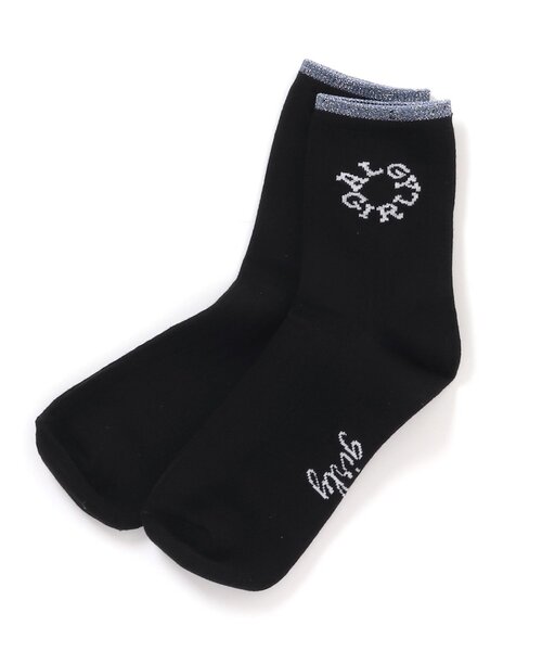 algy（アルジー）の「サークルロゴクルーソックス（ソックス/靴下・キッズ・ベージュ/ブラック/オフホワイト・21/24）」の3枚目の写真