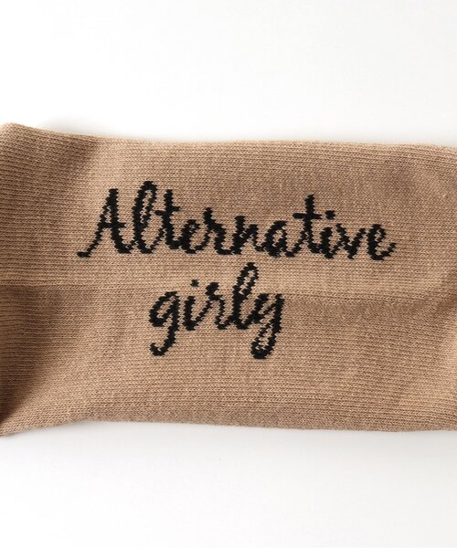 algy（アルジー）の「サークルロゴクルーソックス（ソックス/靴下・キッズ・ベージュ/ブラック/オフホワイト・21/24）」の6枚目の写真