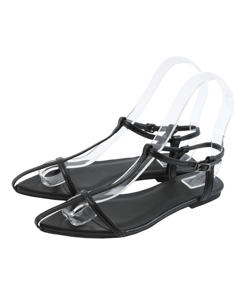 UR'S（ユアーズ）の「クロスデザインストラップフラットサンダル（サンダル・レディース・ブラック/アイボリー/グリーン系その他・S/M/L/LL）」の6枚目の写真