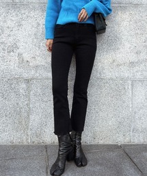 esutoreja | Raw cut black denim(デニムパンツ)