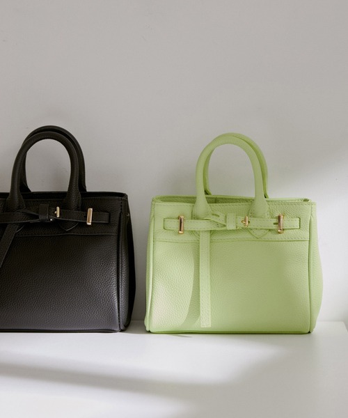 ROPE'（ロペ）の「【一部直営店舗・WEB限定】リアルレザーナローベルトミニバッグ（ハンドバッグ・レディース・ホワイト/ブラック/ミント・FREE）」の3枚目の写真