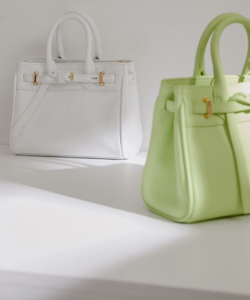 ROPE'（ロペ）の「【一部直営店舗・WEB限定】リアルレザーナローベルトミニバッグ（ハンドバッグ・レディース・ホワイト/ブラック/ミント・FREE）」の20枚目の写真