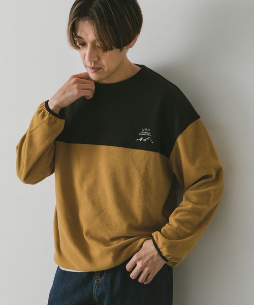URBAN RESEARCH DOORS（アーバンリサーチドアーズ）の「『UR TECH』フリースプルオーバー（Tシャツ/カットソー・メンズ・オリーブ/ベージュ系その他/ブラック/パープル・MEDIUM/LARGE）」の5枚目の写真