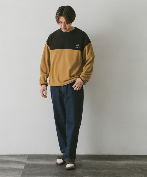 URBAN RESEARCH DOORS（アーバンリサーチドアーズ）の「『UR TECH』フリースプルオーバー（Tシャツ/カットソー・メンズ・オリーブ/ベージュ系その他/ブラック/パープル・MEDIUM/LARGE）」の14枚目の写真