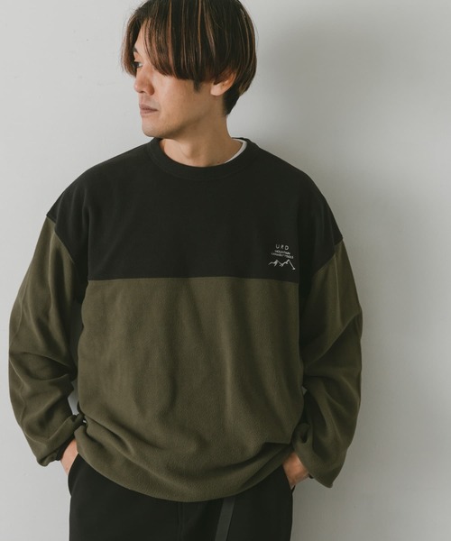 URBAN RESEARCH DOORS（アーバンリサーチドアーズ）の「『UR TECH』フリースプルオーバー（Tシャツ/カットソー・メンズ・オリーブ/ベージュ系その他/ブラック/パープル・MEDIUM/LARGE）」の10枚目の写真