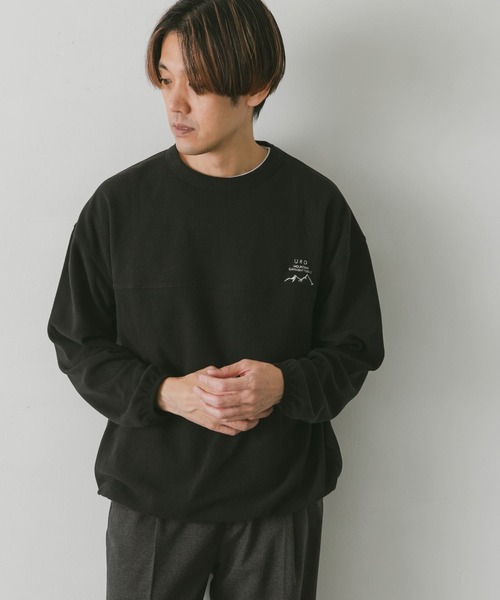 URBAN RESEARCH DOORS（アーバンリサーチドアーズ）の「『UR TECH』フリースプルオーバー（Tシャツ/カットソー・メンズ・オリーブ/ベージュ系その他/ブラック/パープル・MEDIUM/LARGE）」の15枚目の写真