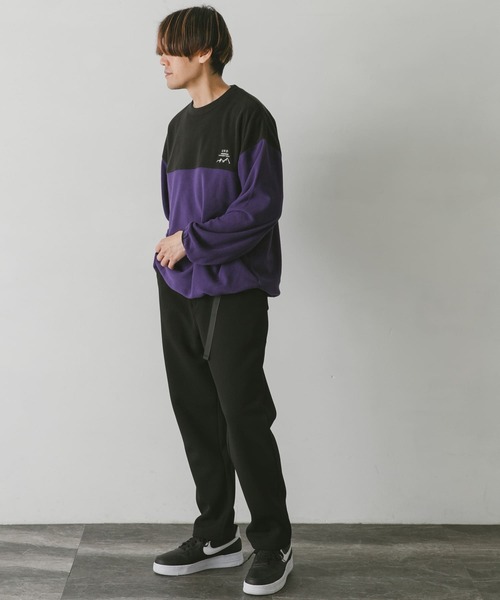 URBAN RESEARCH DOORS（アーバンリサーチドアーズ）の「『UR TECH』フリースプルオーバー（Tシャツ/カットソー・メンズ・オリーブ/ベージュ系その他/ブラック/パープル・MEDIUM/LARGE）」の20枚目の写真