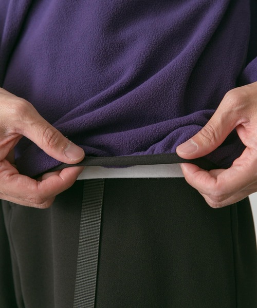 URBAN RESEARCH DOORS（アーバンリサーチドアーズ）の「『UR TECH』フリースプルオーバー（Tシャツ/カットソー・メンズ・オリーブ/ベージュ系その他/ブラック/パープル・MEDIUM/LARGE）」の17枚目の写真