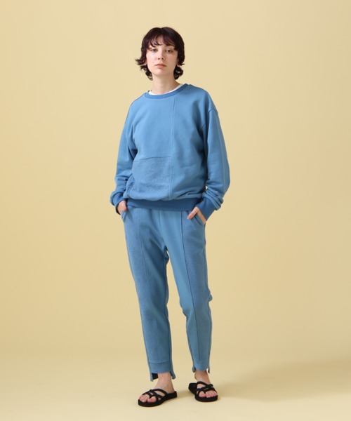 AVIREX（アヴィレックス）の「《WEB&DEPOT限定》SWITCHING PULL OVER/ スウィッチングプルオーバー（スウェット・レディース・チャコールグレー/ブルー・FREE）」の4枚目の写真