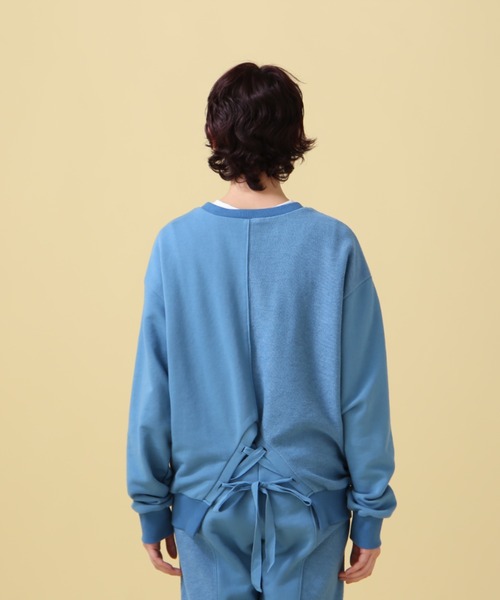 AVIREX（アヴィレックス）の「《WEB&DEPOT限定》SWITCHING PULL OVER/ スウィッチングプルオーバー（スウェット・レディース・チャコールグレー/ブルー・FREE）」の7枚目の写真