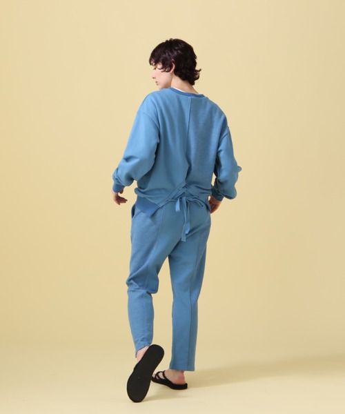 AVIREX（アヴィレックス）の「《WEB&DEPOT限定》SWITCHING PULL OVER/ スウィッチングプルオーバー（スウェット・レディース・チャコールグレー/ブルー・FREE）」の9枚目の写真