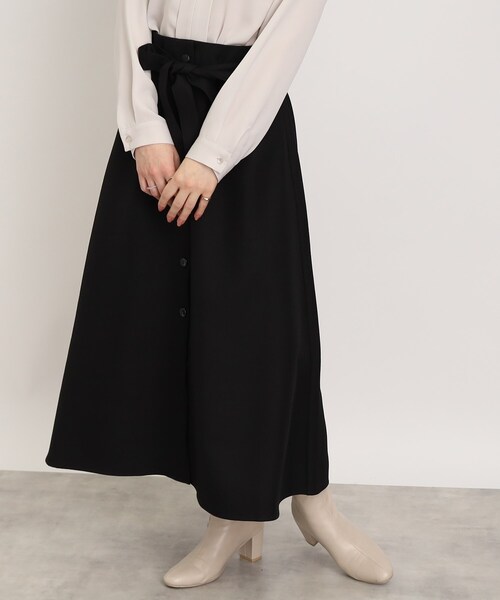 DRESKIP（ドレスキップ）の「◆【コーデの主役】ベルト付フロント釦フレアスカート（スカート・レディース・ブラック/グリーン/ダークブラウン系1・03/02/04）」の20枚目の写真