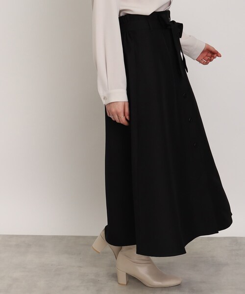 DRESKIP（ドレスキップ）の「◆【コーデの主役】ベルト付フロント釦フレアスカート（スカート・レディース・ブラック/グリーン/ダークブラウン系1・03/02/04）」の22枚目の写真