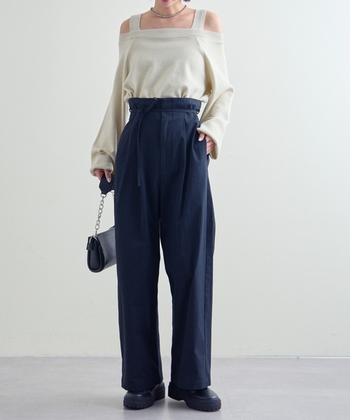 mline（エムライン）の「【サイズ展開あり】[mline]ハイウエストベルトパンツ（その他パンツ・レディース・ブラック/ベージュ/カーキ・1/2）」の21枚目の写真