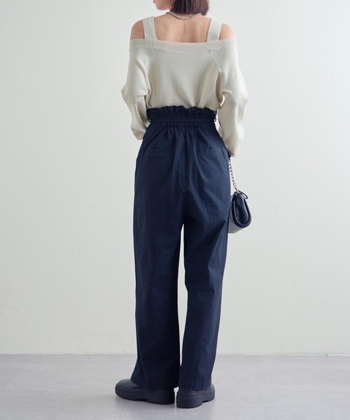 mline（エムライン）の「【サイズ展開あり】[mline]ハイウエストベルトパンツ（その他パンツ・レディース・ブラック/ベージュ/カーキ・1/2）」の15枚目の写真