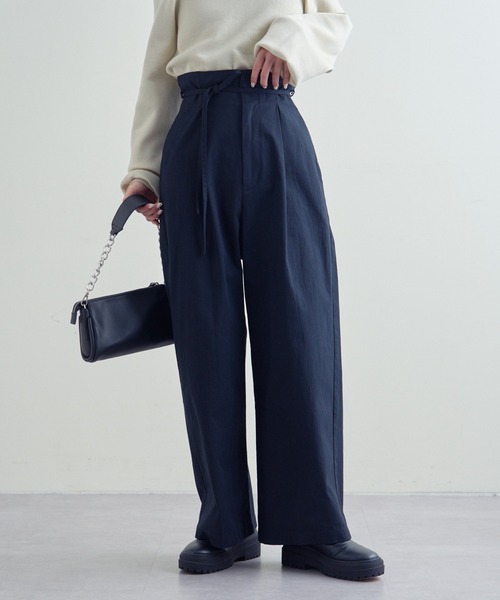 mline（エムライン）の「【サイズ展開あり】[mline]ハイウエストベルトパンツ（その他パンツ・レディース・ブラック/ベージュ/カーキ・1/2）」の16枚目の写真