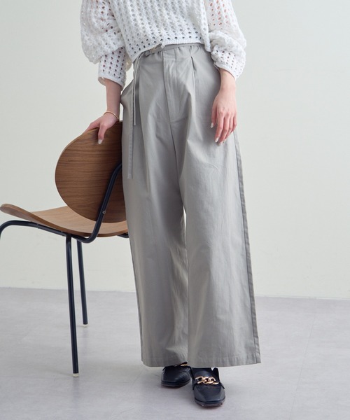 mline（エムライン）の「【サイズ展開あり】[mline]ハイウエストベルトパンツ（その他パンツ・レディース・ブラック/ベージュ/カーキ・1/2）」の12枚目の写真