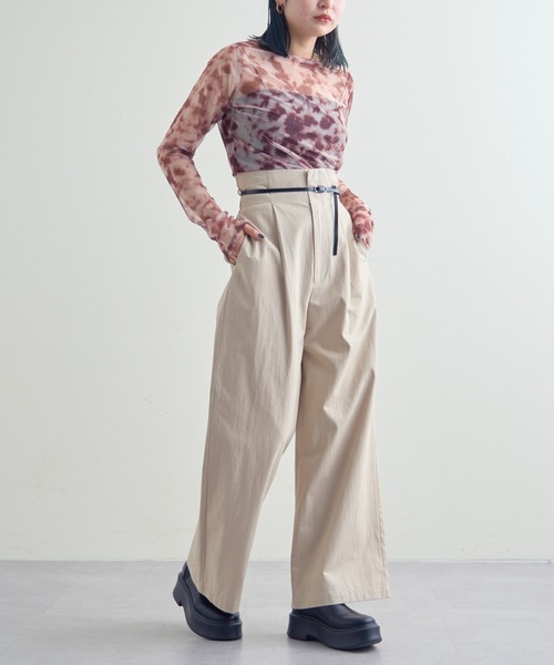 mline（エムライン）の「【サイズ展開あり】[mline]ハイウエストベルトパンツ（その他パンツ・レディース・ブラック/ベージュ/カーキ・1/2）」の19枚目の写真