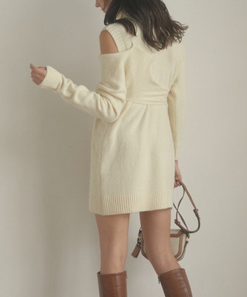 ACYM（アシーム）の「Asymmetric shoulder knit ワンピース  