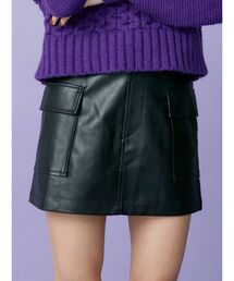 EVRIS | フェイクレザーポケットミニスカート(スカート)
