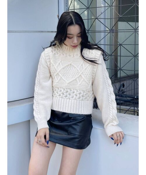 EVRIS（エヴリス）の「フェイクレザーポケットミニスカート（スカート・レディース・ブラック/グリーン/アイボリー・SMALL/MEDIUM）」の18枚目の写真