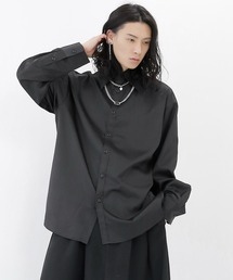 minsobi | 光沢オーバーサイズシャツ ビッグシルエットシャツ(シャツ/ブラウス)