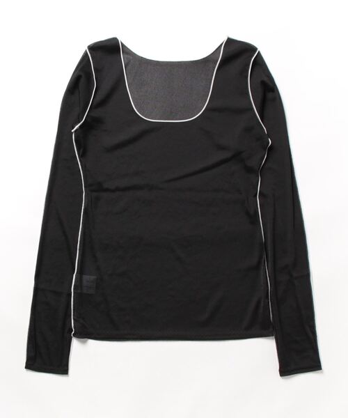 LE CIEL BLEU（ルシェルブルー）の「カラーラインシアージャージートップ / Color Line Sheer Jersey Top（Tシャツ/カットソー・レディース・ブラック/グレー・36）」の15枚目の写真