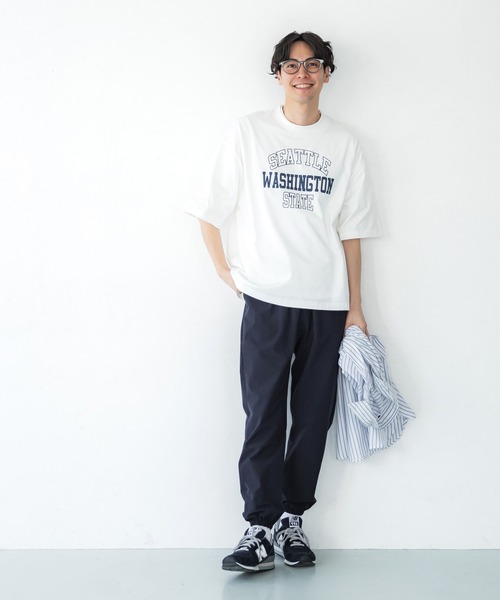 coca(coca)(コカ)の「メンズスケルトンカレッジプリントTシャツ(Tシャツ/カットソー・メンズ・ホワイト/ベージュ・M/XL/L)」の3枚目の写真