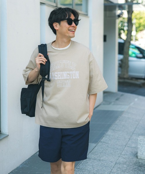 coca(coca)(コカ)の「メンズスケルトンカレッジプリントTシャツ(Tシャツ/カットソー・メンズ・ホワイト/ベージュ・M/XL/L)」の7枚目の写真