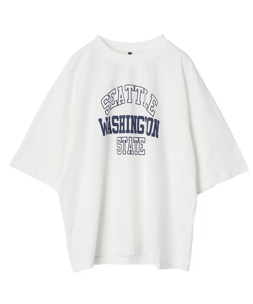 coca(coca)(コカ)の「メンズスケルトンカレッジプリントTシャツ(Tシャツ/カットソー・メンズ・ホワイト/ベージュ・M/XL/L)」の10枚目の写真