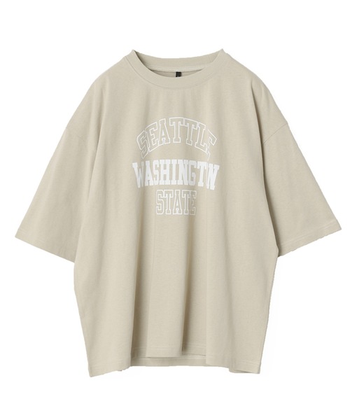 coca(coca)(コカ)の「メンズスケルトンカレッジプリントTシャツ(Tシャツ/カットソー・メンズ・ホワイト/ベージュ・M/XL/L)」の9枚目の写真