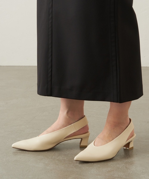 GRISE(グリーズ)の「《追加》GRISE 4cmポインテッドUカットスリングバック(パンプス・レディース・ブラック系その他/アイボリー/キャメル/カーキ・22.5cm/23cm/23.5cm/24cm/24.5cm/25cm/22cm)」の21枚目の写真
