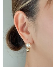『NoY.ノイ』金属アレルギー対応/ 大人かわいいクリスタルパールピアス