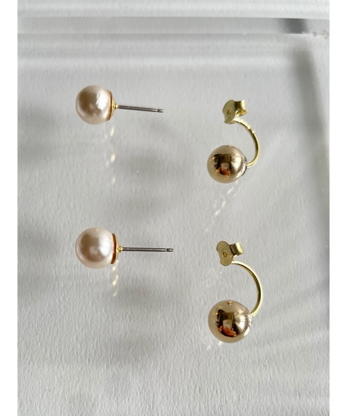 CHIEKO +パール ゴールド ピアス 1回使用　消毒済み fit=scale-down,w=1200