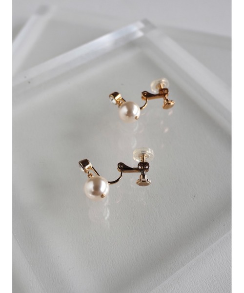 CHIEKO +パール ゴールド ピアス 1回使用　消毒済み セール】『NoY.ノイ』金属アレルギー対応/ 大人かわいい