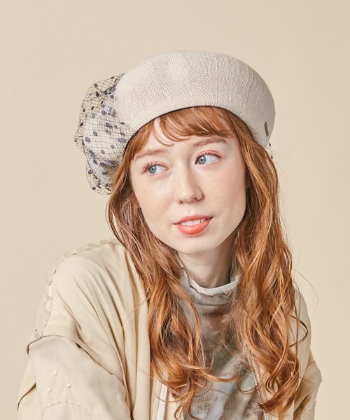 kaorinomori(カオリノモリ)の「kaorinomori ロマネコエテベレー(ハンチング/ベレー帽・レディース・ライトパープル/ブラック/アイボリー/ベージュ・M/57.5cm)」の3枚目の写真