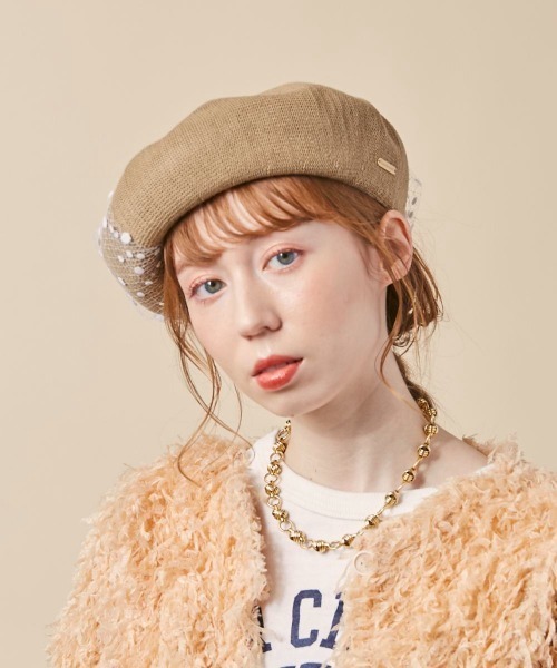 kaorinomori(カオリノモリ)の「kaorinomori ロマネコエテベレー(ハンチング/ベレー帽・レディース・ライトパープル/ブラック/アイボリー/ベージュ・M/57.5cm)」の15枚目の写真