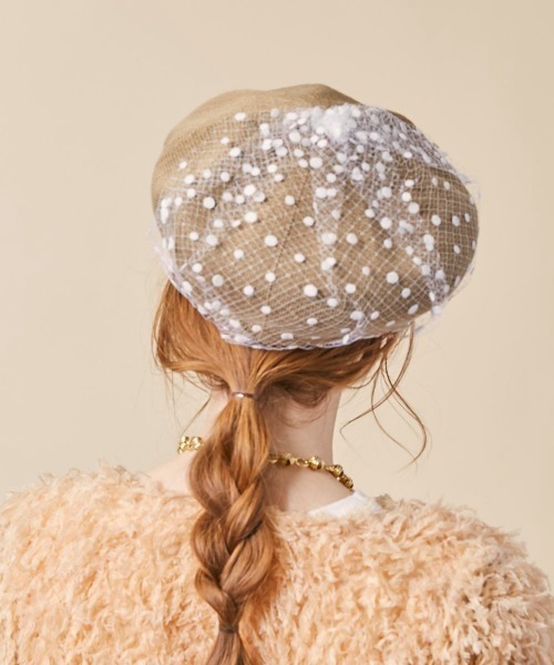 kaorinomori(カオリノモリ)の「kaorinomori ロマネコエテベレー(ハンチング/ベレー帽・レディース・ライトパープル/ブラック/アイボリー/ベージュ・M/57.5cm)」の17枚目の写真