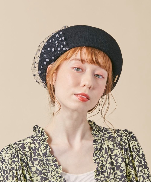 kaorinomori(カオリノモリ)の「kaorinomori ロマネコエテベレー(ハンチング/ベレー帽・レディース・ライトパープル/ブラック/アイボリー/ベージュ・M/57.5cm)」の7枚目の写真