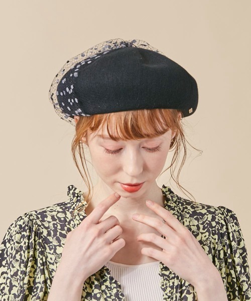 kaorinomori(カオリノモリ)の「kaorinomori ロマネコエテベレー(ハンチング/ベレー帽・レディース・ライトパープル/ブラック/アイボリー/ベージュ・M/57.5cm)」の8枚目の写真