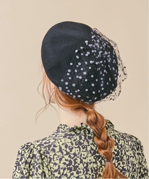 kaorinomori(カオリノモリ)の「kaorinomori ロマネコエテベレー(ハンチング/ベレー帽・レディース・ライトパープル/ブラック/アイボリー/ベージュ・M/57.5cm)」の10枚目の写真