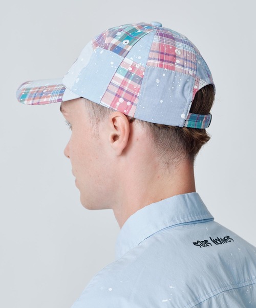 SILAS(サイラス)の「SPLASH PATCHWORK CAP(キャップ・メンズ・ライトブルー/ピンク・ONE SIZE)」の3枚目の写真