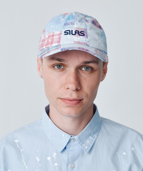 SILAS(サイラス)の「SPLASH PATCHWORK CAP(キャップ・メンズ・ライトブルー/ピンク・ONE SIZE)」の4枚目の写真