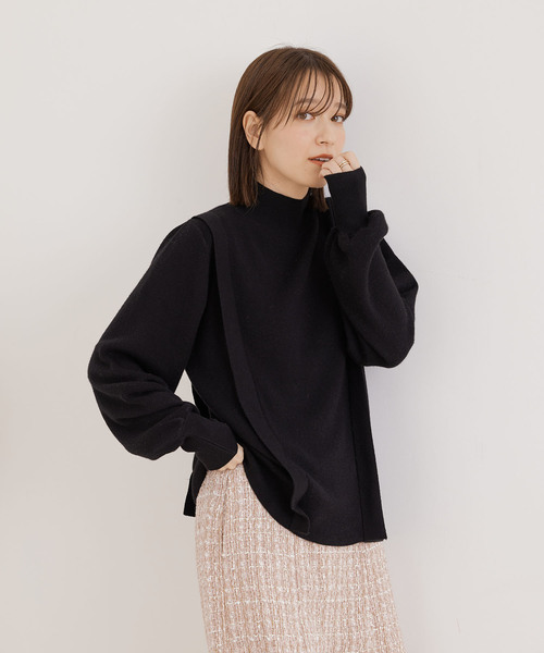 Jayro(ジャイロ)の「切り替えボトルネックプルオーバー(ニット/セーター・レディース・ブラック/ピンク/ブルー/グレー系その他・M)」の10枚目の写真