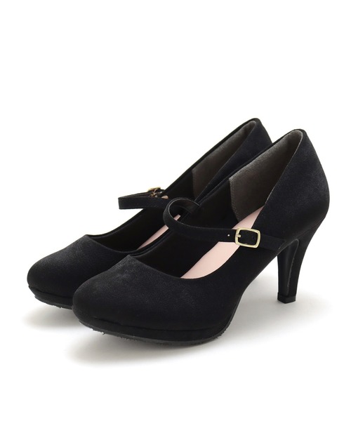 grandfleur（グランドフルール）の「ストーム入りラウンドトゥストラップフォーマルパンプス（パンプス・レディース・ブラック系その他/ブラック・23.0cm/24.5cm/22.5cm/24.0cm/23.5cm）」の3枚目の写真